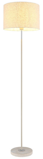 Globo Stehleuchte Deleon E27 Sandfarben matt cremefarben Metall Textil 159cm