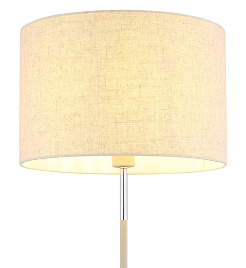 Globo Stehleuchte Deleon E27 Sandfarben matt cremefarben Metall Textil 159cm