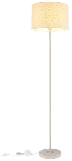 Globo Stehleuchte Deleon E27 Sandfarben matt cremefarben Metall Textil 159cm