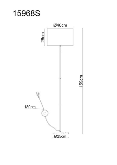 Globo Stehleuchte Deleon E27 Sandfarben matt cremefarben Metall Textil 159cm