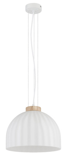 Globo Pendelleuchte Swanson E27 Weiß matt Metall Glas Ø30cm