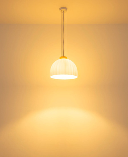 Globo Pendelleuchte Swanson E27 Weiß matt Metall Glas Ø30cm