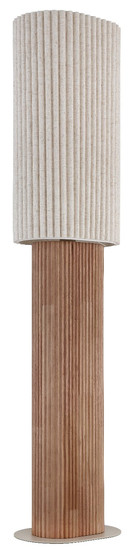 Globo Stehleuchte Jannie E27 Braun naturfarben Holz Leinen 140cm