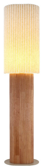 Globo Stehleuchte Jannie E27 Braun naturfarben Holz Leinen 140cm