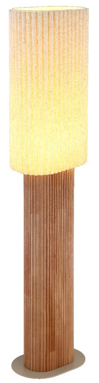 Globo Stehleuchte Jannie E27 Braun naturfarben Holz Leinen 140cm