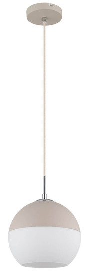 Globo Pendelleuchte Ragusa E27 Sandfarben matt Metall Glaskugel Ø25cm