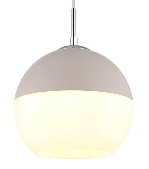 Globo Pendelleuchte Ragusa E27 Sandfarben matt Metall Glaskugel Ø25cm