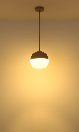 Globo Pendelleuchte Ragusa E27 Sandfarben matt Metall Glaskugel Ø25cm