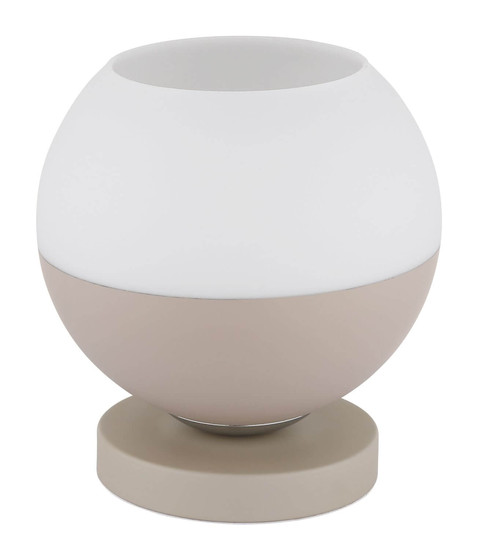 Globo Tischleuchte Ragusa E27 Sandfarben matt Metall Glaskugel Ø20cm