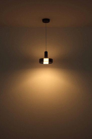 Globo LED Pendelleuchte Grant 8W warmweiss Grau matt rauchfarben Aluminium Gebürstet Glas Ø22cm