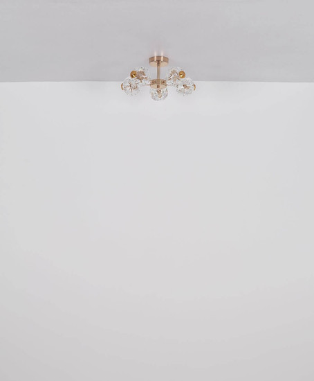Globo LED Deckenleuchte Floriella 15W warmweiss Goldfarben klar Metall Glaskristalle Ø50cm