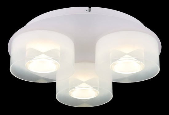Globo LED Deckenleuchte Belinda 18W neutralweiss Weiß matt Metall Glas Ø38cm