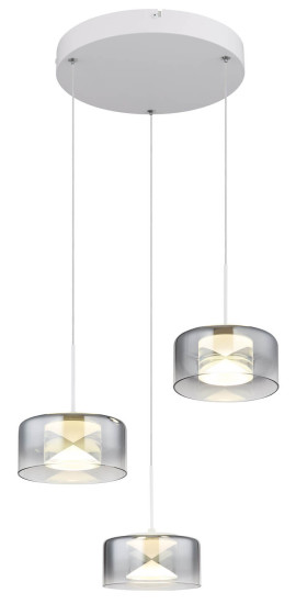 Globo Belinda LED Hängeleuchte 18W Neutralweiß Weiß, Metall Ø15cm 16024-3WR