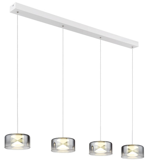 Globo Belinda LED Hängeleuchte 24W Neutralweiß Weiß, Metall Ø15cm 16024-4WR