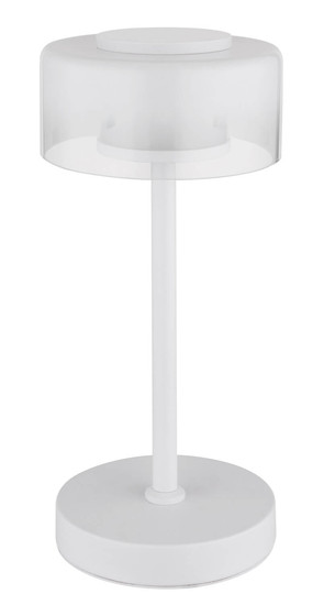Globo Belinda LED Tischleuchte 6W Neutralweiß Weiß Matt, Metall Ø15cm 16024TW