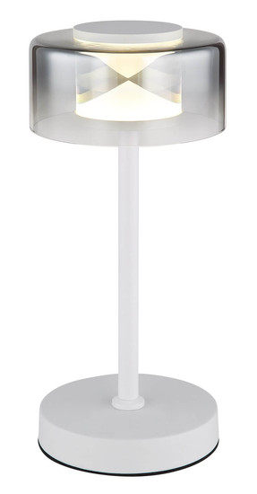 Globo Belinda LED Tischleuchte 6W Neutralweiß Weiß, Metall Ø15cm 16024TWR