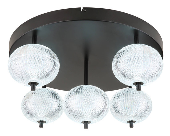 Globo Aida LED Deckenleuchte 33W CCT Schwarz Matt, Metall Memoryfunktion Ø15cm 16042-5D