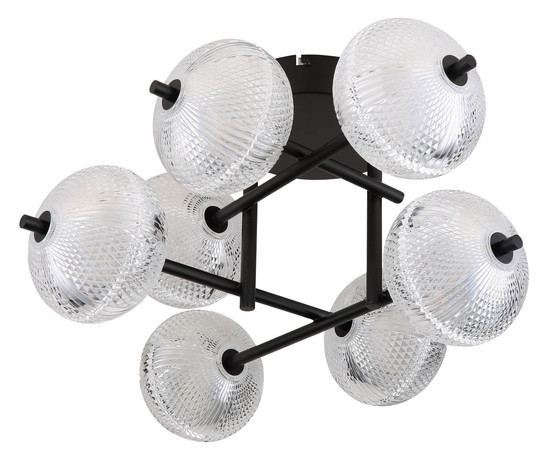 Globo Aida LED Deckenleuchte 40W CCT Schwarz Matt, Metall Memoryfunktion Ø15cm 16042-7D