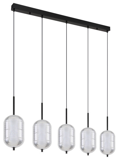 Globo Kurius LED Hängeleuchte 60W CCT Schwarz Matt, Metall Memoryfunktion Ø15cm 16043-5H