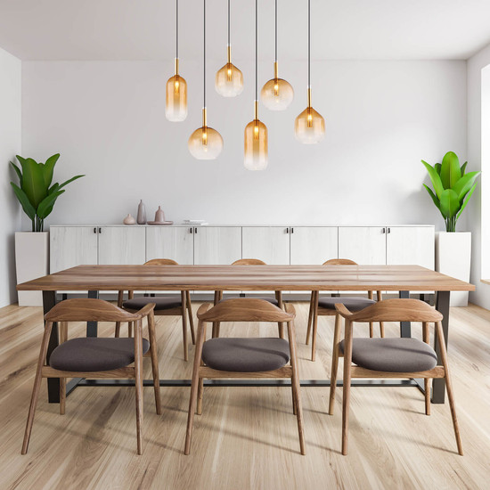 Globo Lopusa G9 Hängeleuchte 6-fach 10W Schwarz Matt, Metall 120cm 16044-6H