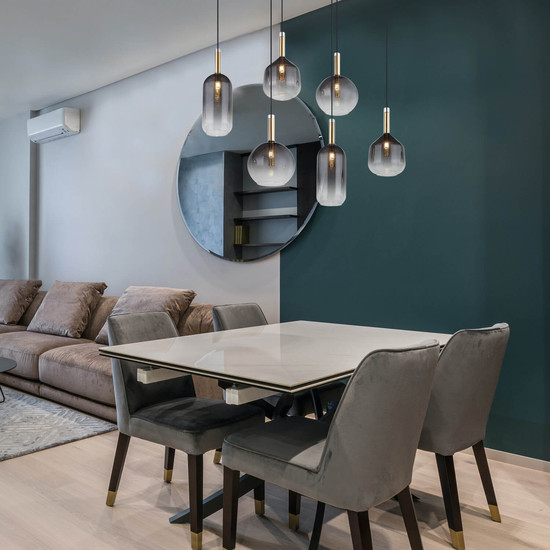 Globo Elisabeth G9 Hängeleuchte 6-fach 10W Messingfarben, Metall 120cm 16045-6H