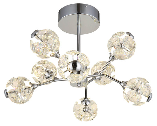 Globo Virina LED Deckenleuchte 68W Warmweiß Verchromt, Metall 38cm 16047-8DC