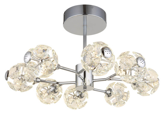 Globo Virina LED Deckenleuchte 68W Warmweiß Verchromt, Metall 38cm 16047-8DC