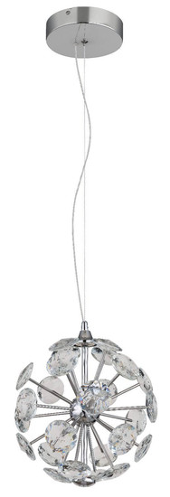 Globo LED Pendelleuchte Virina 16W warmweiss Verchromt klar Metall K9 Kristalle Ø28cm