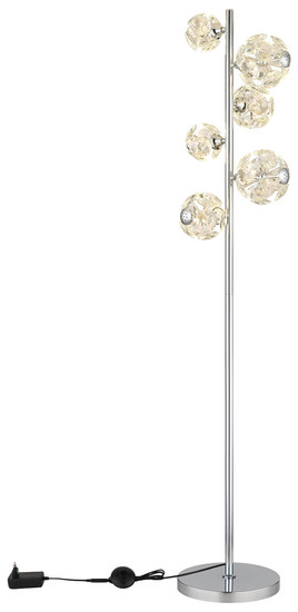 Globo Virina LED Stehleuchte 48W Warmweiß Verchromt, Metall 155cm 16047SC