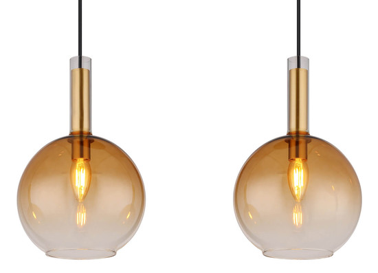 Globo Marinella E14 Hängeleuchte 3-fach 40W Schwarz Matt, Metall Ø20cm 16048-3H