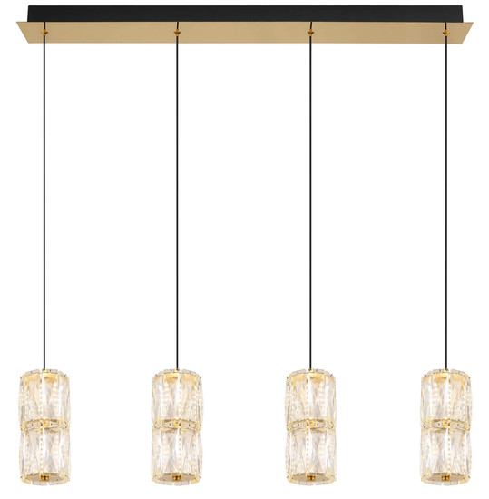 Globo Stefanie LED Hängeleuchte 35W Warmweiß Goldfarben Antik, Metall Ø9,5cm 16051-4