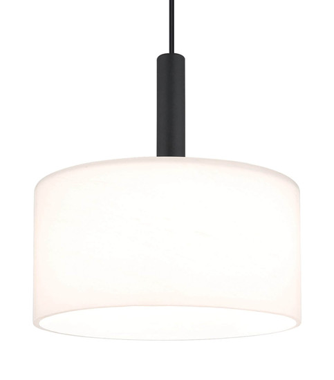 Globo LED Pendelleuchte Trenton 10W CCT warm-/neutral-/tageslichtweiss Schwarz matt opal alabaster Optik Metall Glas Ø20cm