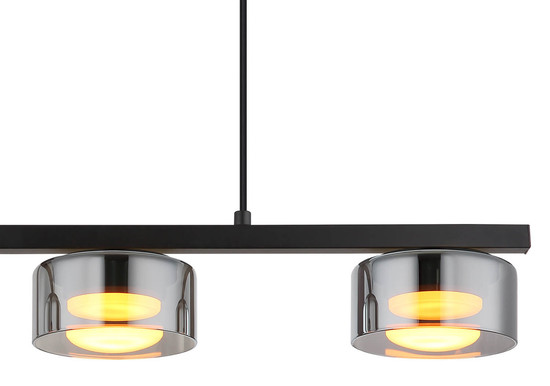 Globo Higgins GX53 Hängeleuchte 3-fach 6W Warmweiß Schwarz Matt, Metall Ø13cm 16055-3HS