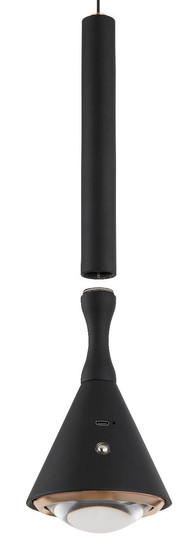 Globo LED Pendelleuchte Lucinda 4,5W dimmbar Akku CCT extra-warm-/neutral-/tageslichtweiss Schwarz matt Metall Ø10cm