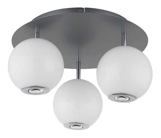 Globo Simmons LED Deckenleuchte 30W CCT Grau Matt, Metall Memoryfunktion Ø15cm 16062-3D