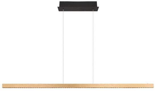 Globo LED Pendelleuchte Dentsy 53W dimmbar neutralweiss Schwarz matt kupferfarben gebürstet Metall Aluminium 150x120cm