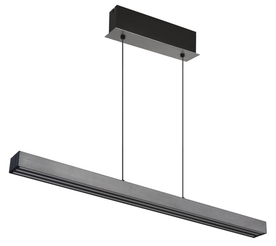 Globo Ethan LED Hängeleuchte 39W CCT Grau Dunkel, Aluminium Gebürstet Memoryfunktion 150cm 17016