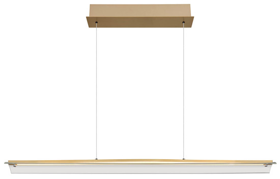 Globo Muriella LED Hängeleuchte 24W Warmweiß Messingfarben Matt, Metall 150cm 17017M