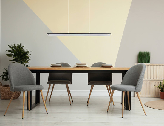 Globo Muriella LED Hängeleuchte 24W Warmweiß Schwarz Matt, Metall 150cm 17017S