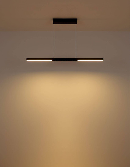 Globo LED Pendelleuchte Cody 24W warmweiss Schwarz matt Metall Aluminium 150x120cm
