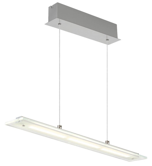Globo LED Pendelleuchte Novak 12W dimmbar CCT warm-/neutral-/tageslichtweiss Nickel matt Metall Glas 150x64cm