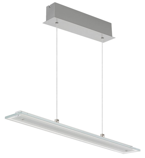 Globo LED Pendelleuchte Novak 12W dimmbar CCT warm-/neutral-/tageslichtweiss Nickel matt Metall Glas 150x64cm