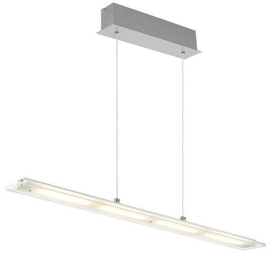 Globo LED Pendelleuchte Novak 20W dimmbar CCT warm-/neutral-/tageslichtweiss Nickel matt Metall Glas 150x88cm