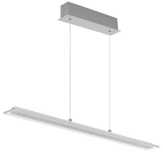Globo LED Pendelleuchte Novak 20W dimmbar CCT warm-/neutral-/tageslichtweiss Nickel matt Metall Glas 150x88cm