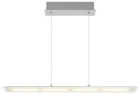 Globo LED Pendelleuchte Novak 20W dimmbar CCT warm-/neutral-/tageslichtweiss Nickel matt Metall Glas 150x88cm