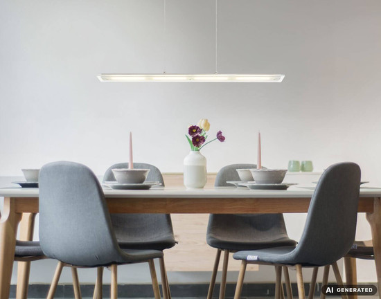 Globo LED Pendelleuchte Novak 20W dimmbar CCT warm-/neutral-/tageslichtweiss Nickel matt Metall Glas 150x88cm