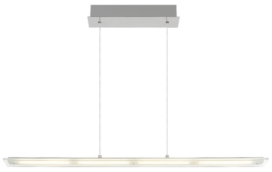Globo LED Pendelleuchte Novak 22W dimmbar CCT warm-/neutral-/tageslichtweiss Nickel matt Metall Glas 150x115cm
