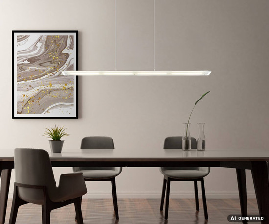 Globo LED Pendelleuchte Novak 22W dimmbar CCT warm-/neutral-/tageslichtweiss Nickel matt Metall Glas 150x115cm