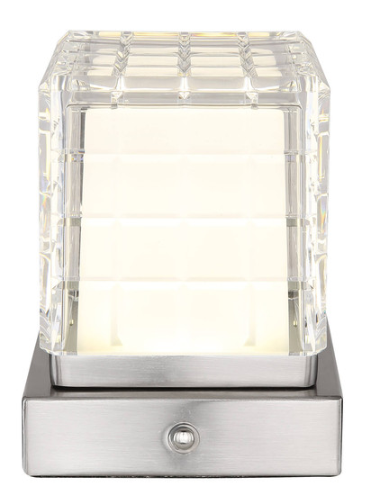 Globo Lunki LED Tischleuchte 2,50W CCT Nickel Matt, Metall 13cm 21009W