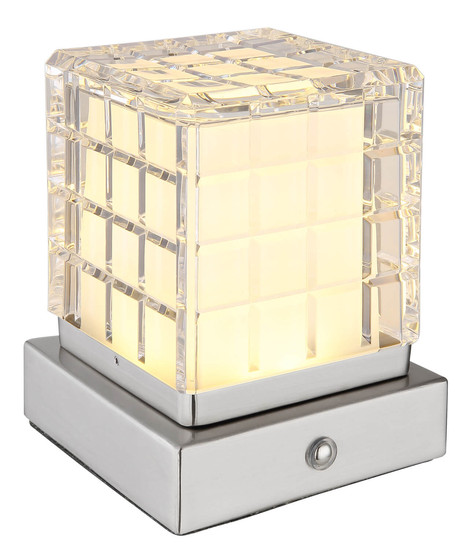 Globo Lunki LED Tischleuchte 2,50W CCT Nickel Matt, Metall 13cm 21009W